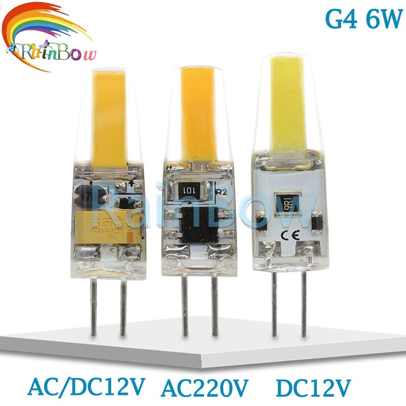 4 / G4 LED  AC12V COB LED  6W DC/AC 12..